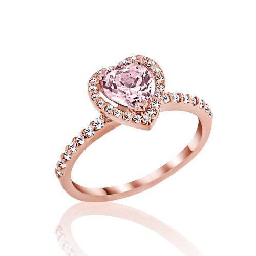 Δαχτυλίδι Γυναικείο Χρυσό 14κ καρδιά 